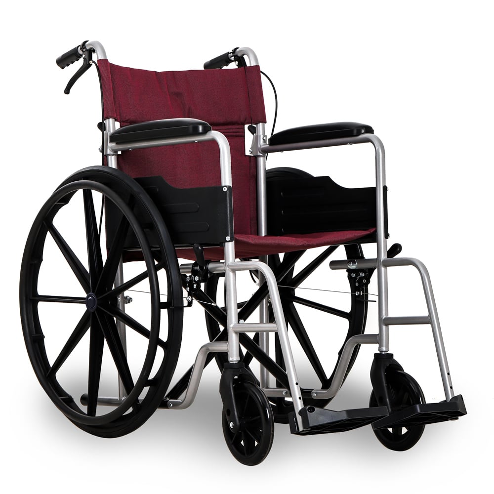 KSM-203 Ultra Lightweight Transport Manual Wheelchair for Adults Foldable Cheaper Wheel Chair Portable Manual Chair for Travel