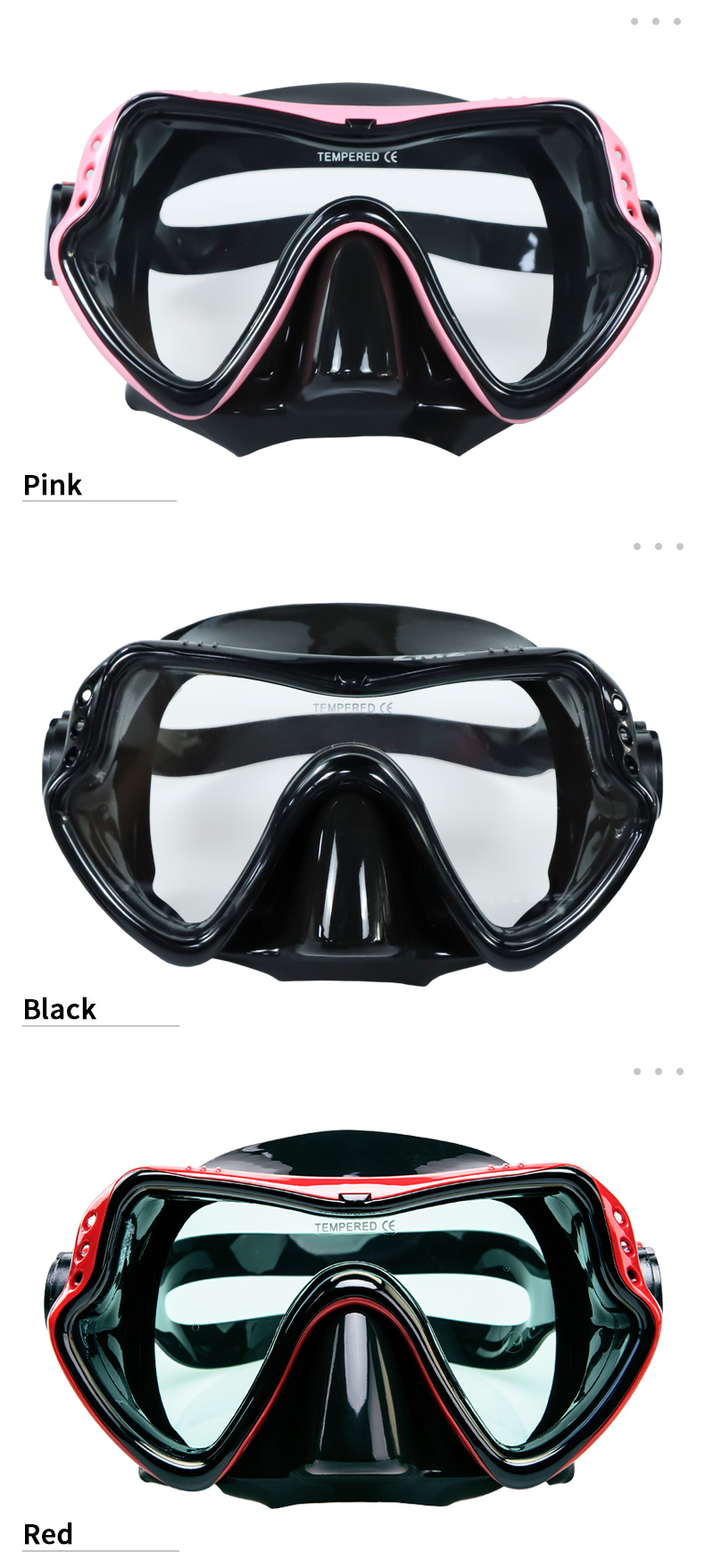 Silicone Diving Equipment with Tempered Glass Lens manufacture