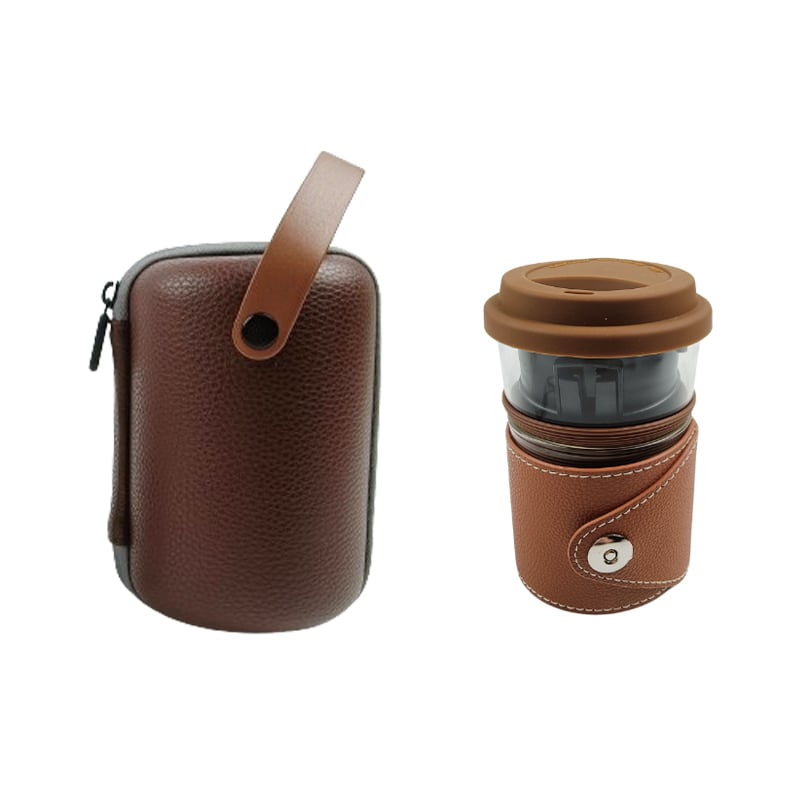 Wholesale Portable Outdoor Drinkware Heat Insulation Glass Travel Tea Coffee Pot Set with Filter and Carring Bag manufacture