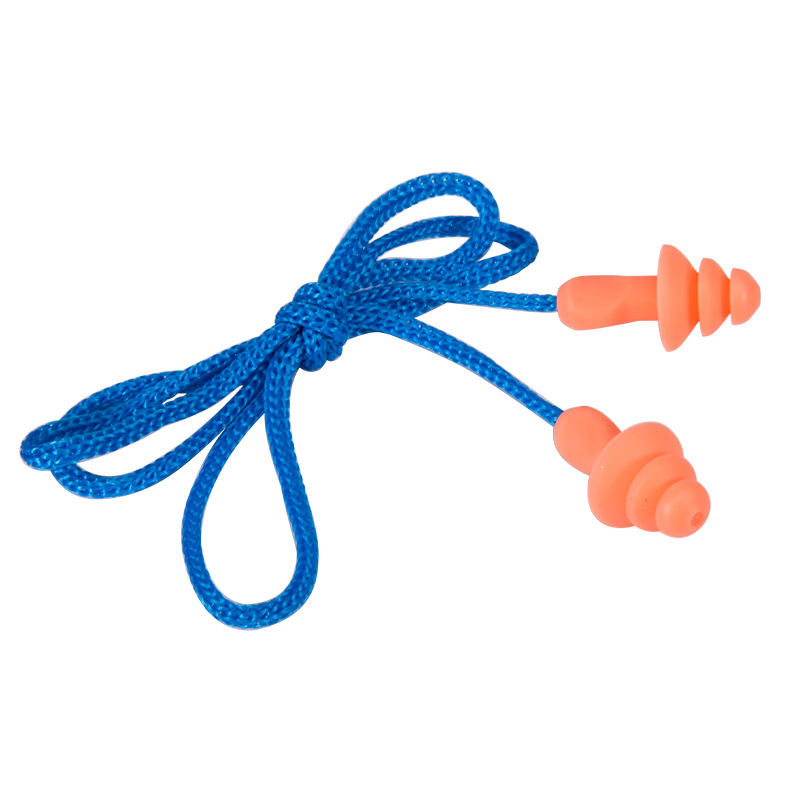 construction industry pressure protection block noise TPR earplug with line details