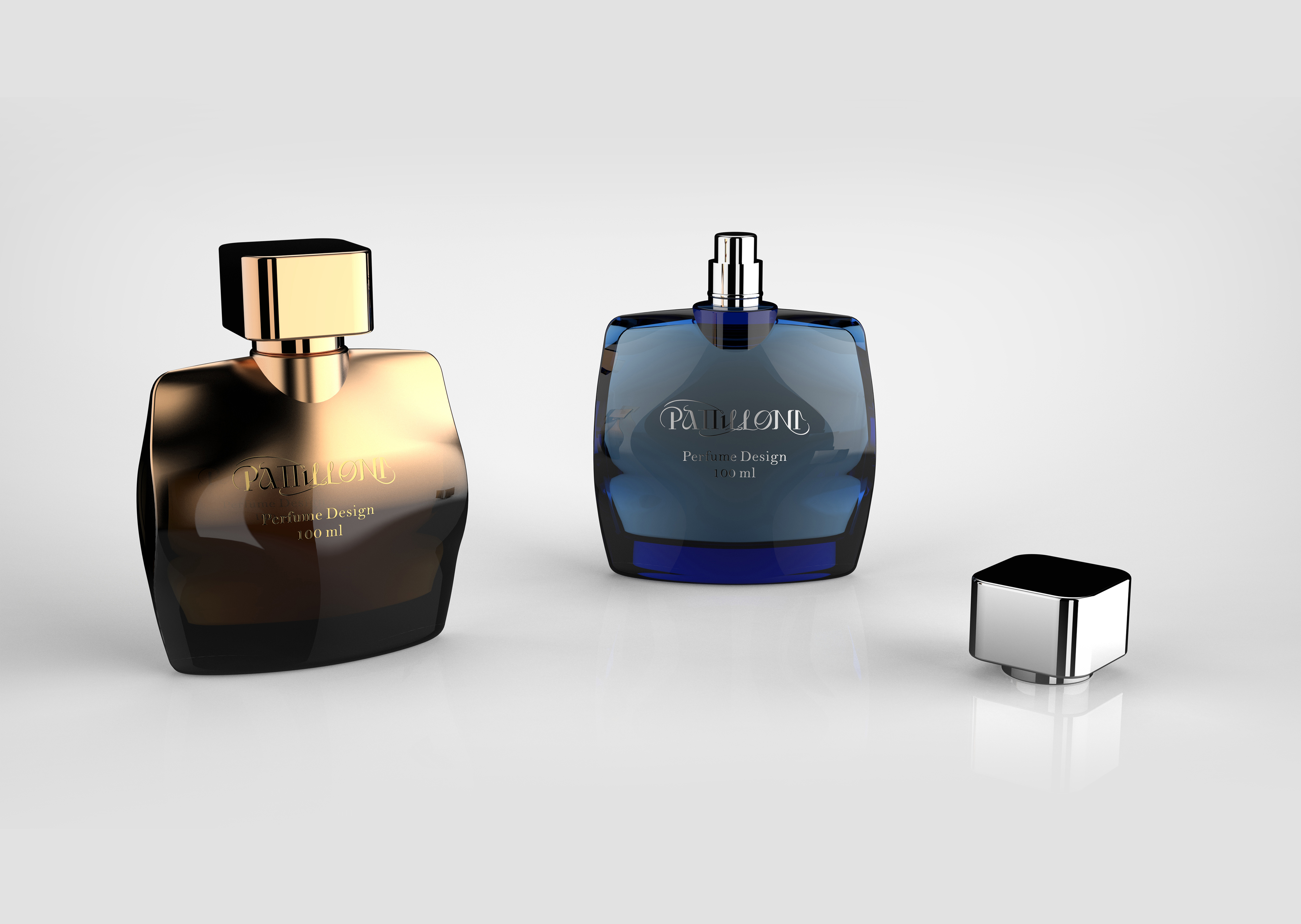 factory customizable 30ml 100ml clear frosted flat square empty glass bottle new design perfumes bottle with packaging manufacture