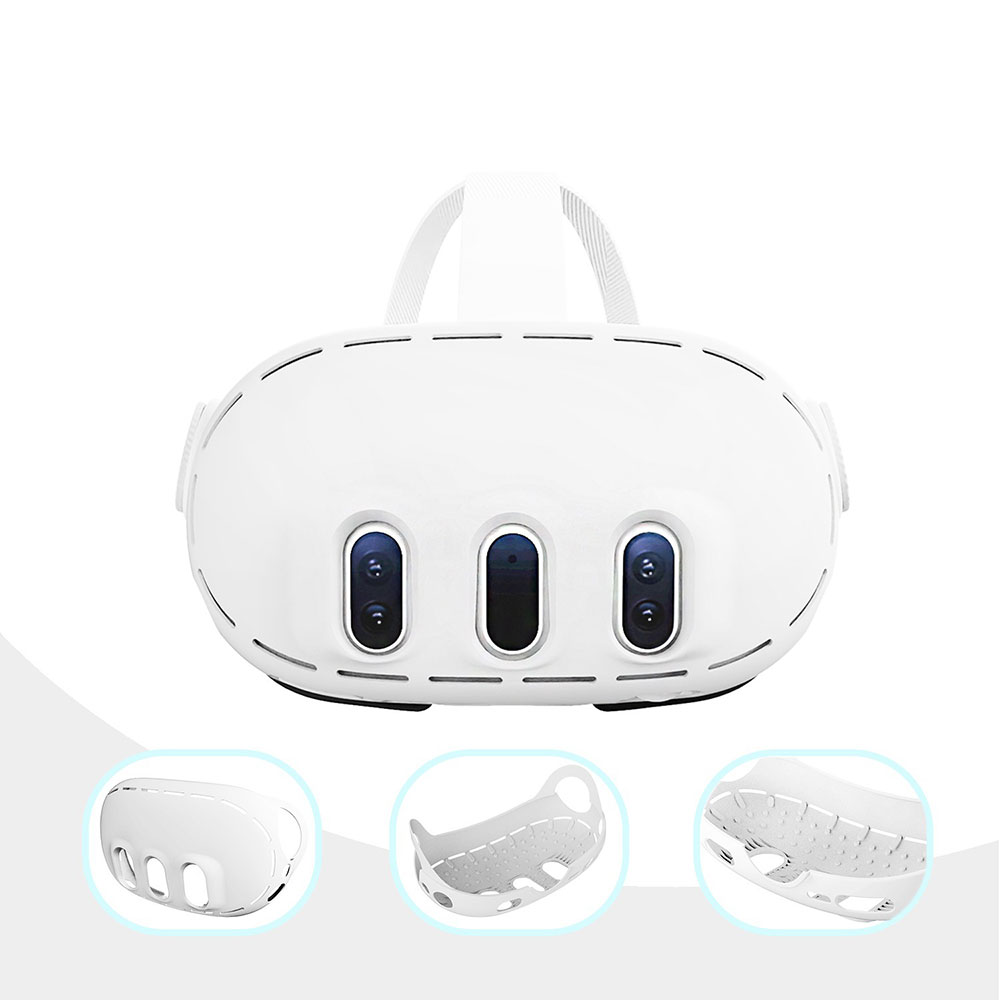 Protective Case Back Cover Silicone Soft Precision Hole For Meta Quest 3 Headset Headband factory