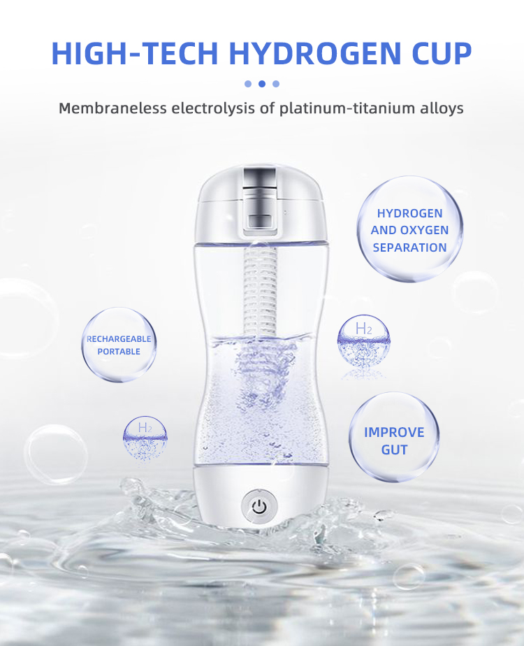Factory Supply Maker Hydrogen Machine SPE and PEM Technology Machine Ionizer portable rich generator Water bottle manufacture