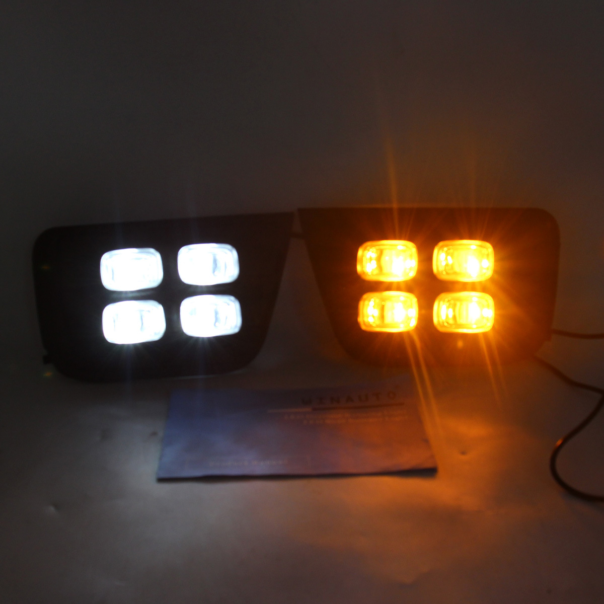 Spedking 2006-2009 Lampu Siang Hari LED Putih/Kuning Lampu Kabut LED Cover untuk toyota 4runner