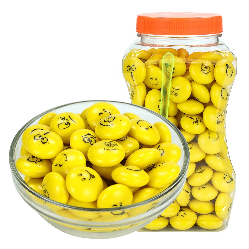 Halal fruit flavor hollow oval smiling face shape bubble gum customization supplier