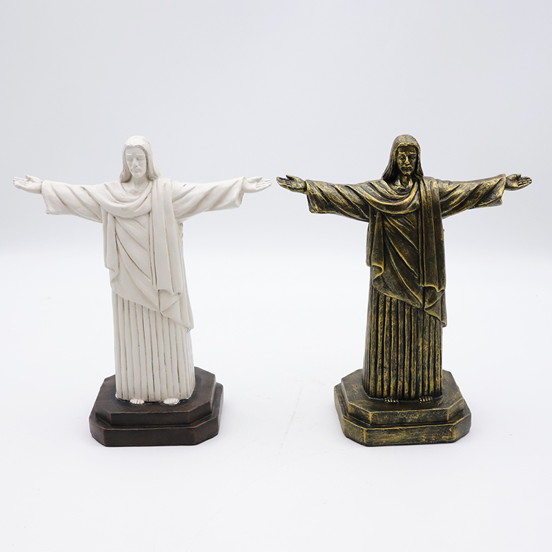 OEM Custom crafts religious catholic home decoration miniature statue wholesale handmade resin Jesus sculpture figurine details