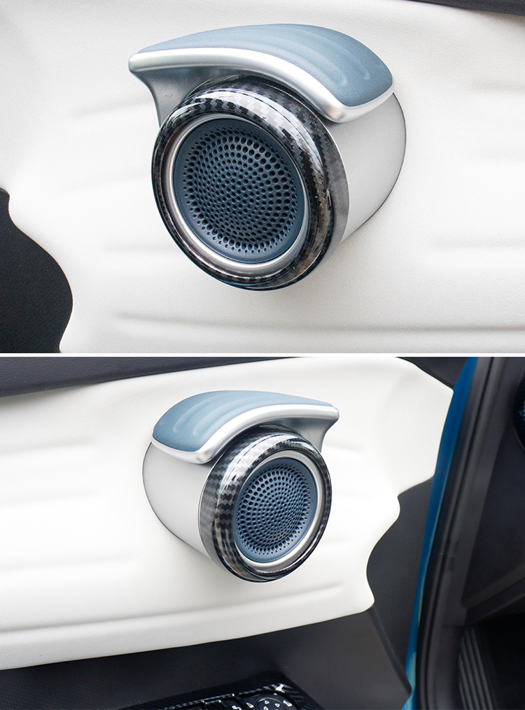 Car Interior Accessories High-Pitched Speaker Ring Cover ABS Imitate Carbon Speaker Cover Trims For BYD ATTO 3 Yuan Plus supplier