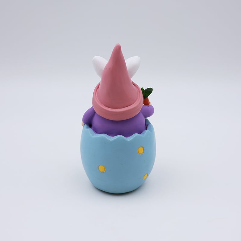 Custom craft Nordic hme festival decorative 3d mini statue wholesale cute resin blue gnome rabbit ears figurines gift supplier