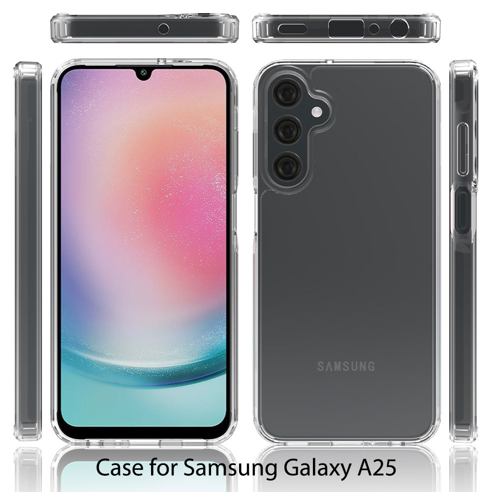 2 In 1 Blank Phone Case For Samsung Galaxy A25 Cases Luxury Design Anti Scratch Tpu Pc Drop Clear Transparent Proof factory