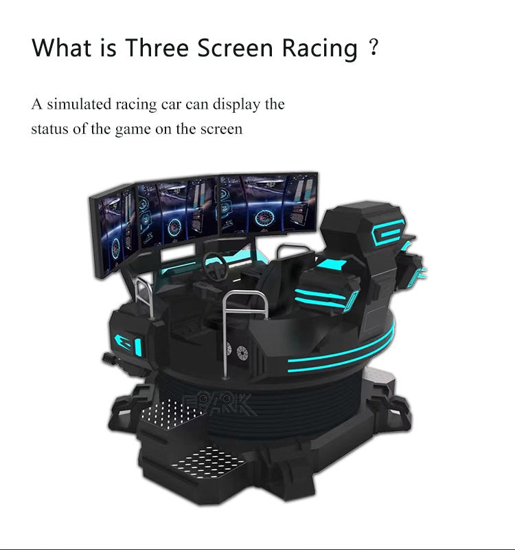 Indoor 2 Seat 3 Dof 3 Screen 3KW Power Arcade Machine F1 Game Racing Seat Simulator manufacture