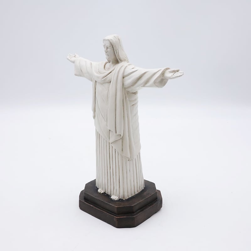 OEM custom crafts religious catholic home decoration statue wholesale handmade resin white Jesus sculpture figurine supplier