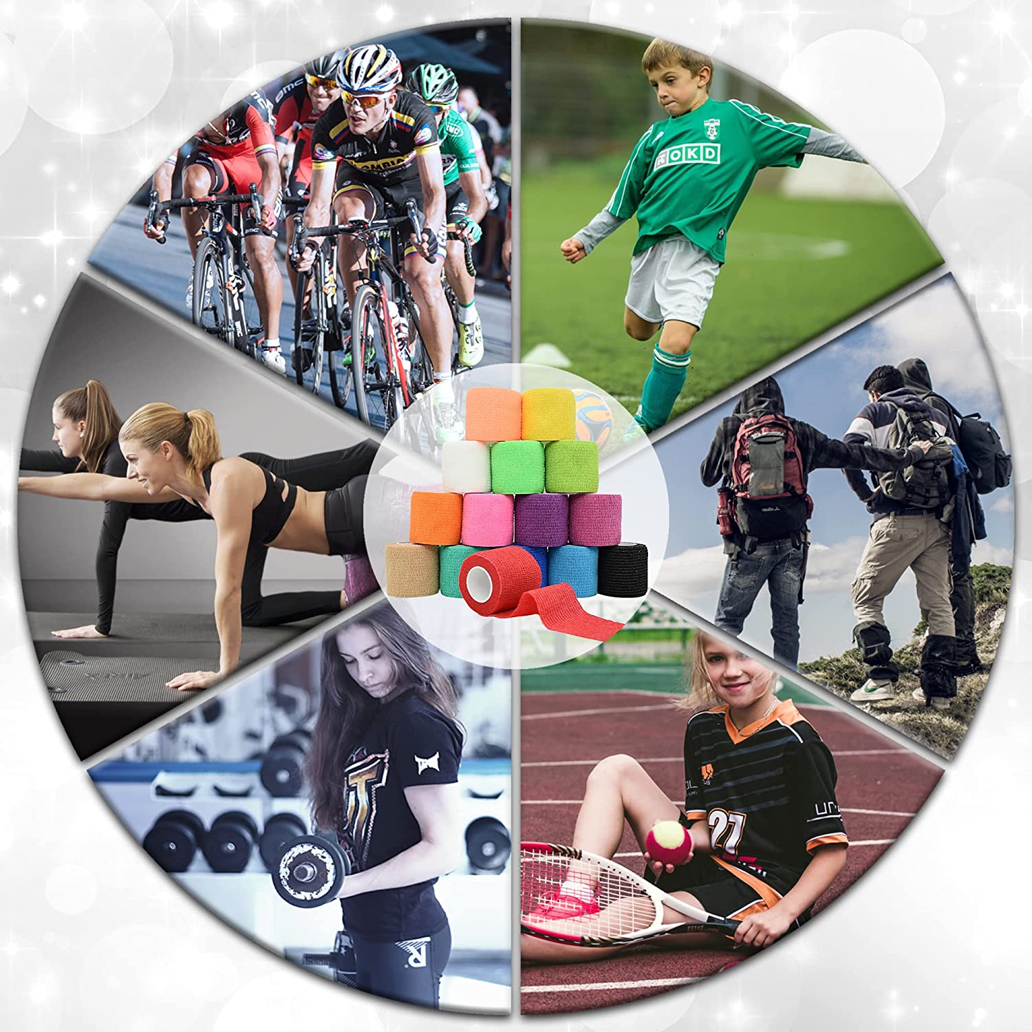 Anthrive Hot Selling Tattoo Disposable Grip Sticky Winding Elastic Adhesive Bandage Sports Tattoo Grip Tape Cohesive Bandage supplier