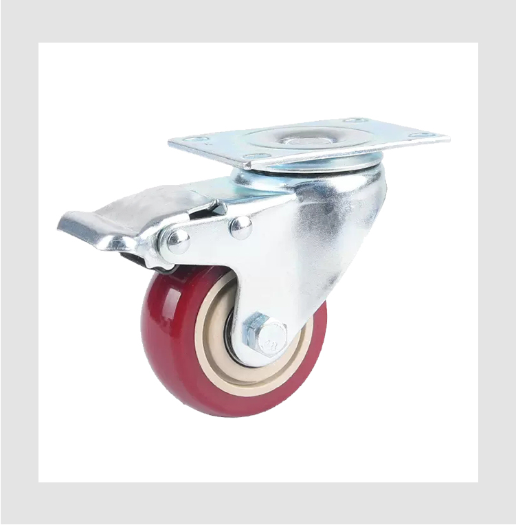 TYD 3inch 4 inch 5 inch/125 MM PVC Industrial Caster Wheel with brake Medium Duty for Trolley Cart Wheel 110KG factory