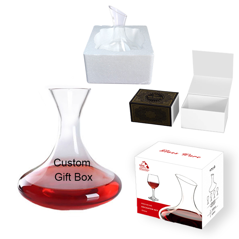150 glass Factory Direct 53oz 1500ml OEM ODM incision twisted glass wine decanter without handle hand-blown supplier