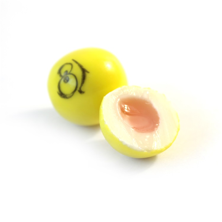 box package halal fruit, mint flavor center filled printed bubble chewing gum ball with jam manufacturer details