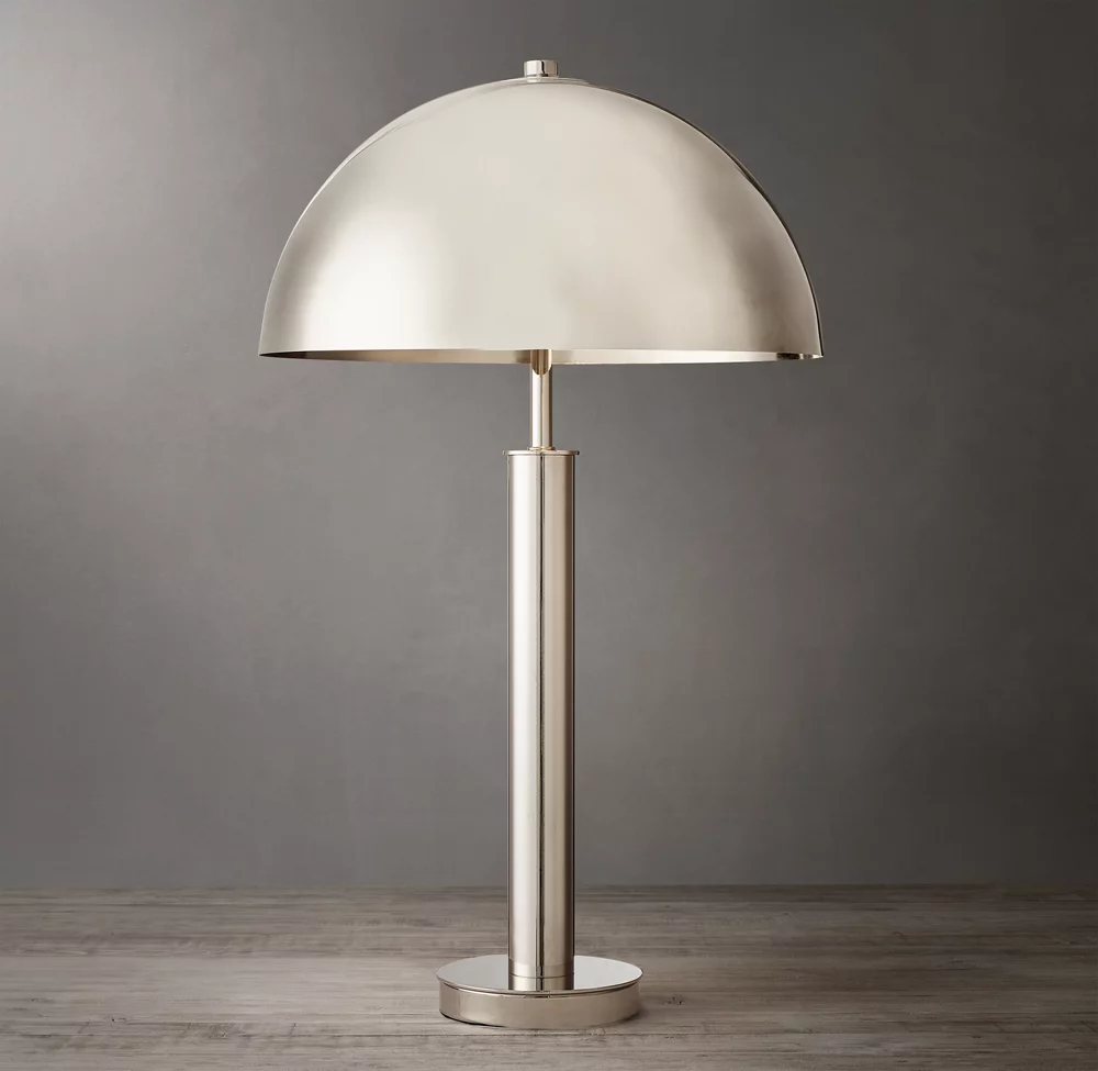 Nordic Luxury Villa Indoor Decorative Copper Color Desk Lamp Living Room Mushroom Bedside LED Table Light manufacture