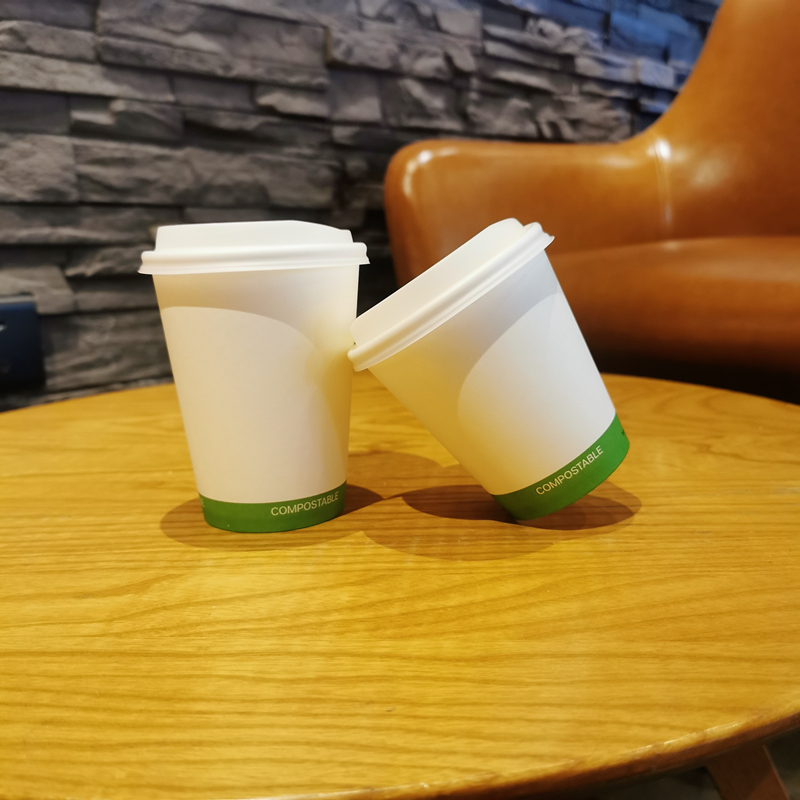 100 % komposterbar PLA pappersmugg för kaffe varm soppa
