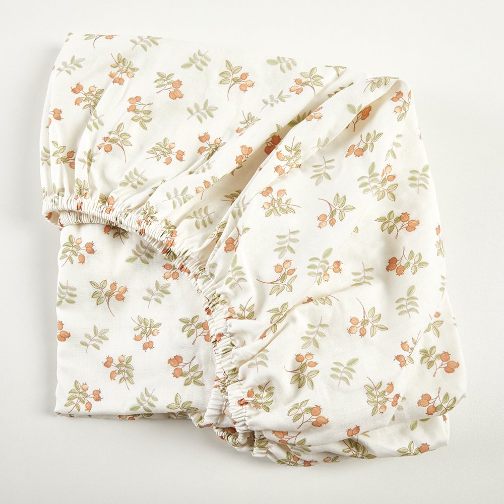 Low MOQ 100% Soft Muslin Crib Sheets Cotton Baby Fitted Crib Sheet details