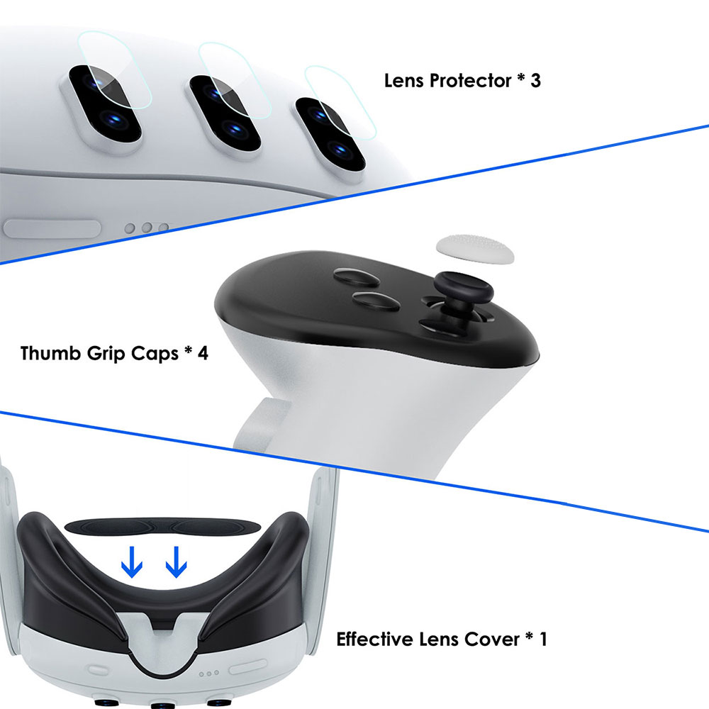 Soft Silicone Tpu Case Back Cover Transparent Clear Precision Hole For Meta Quest 3 Headset Headband supplier
