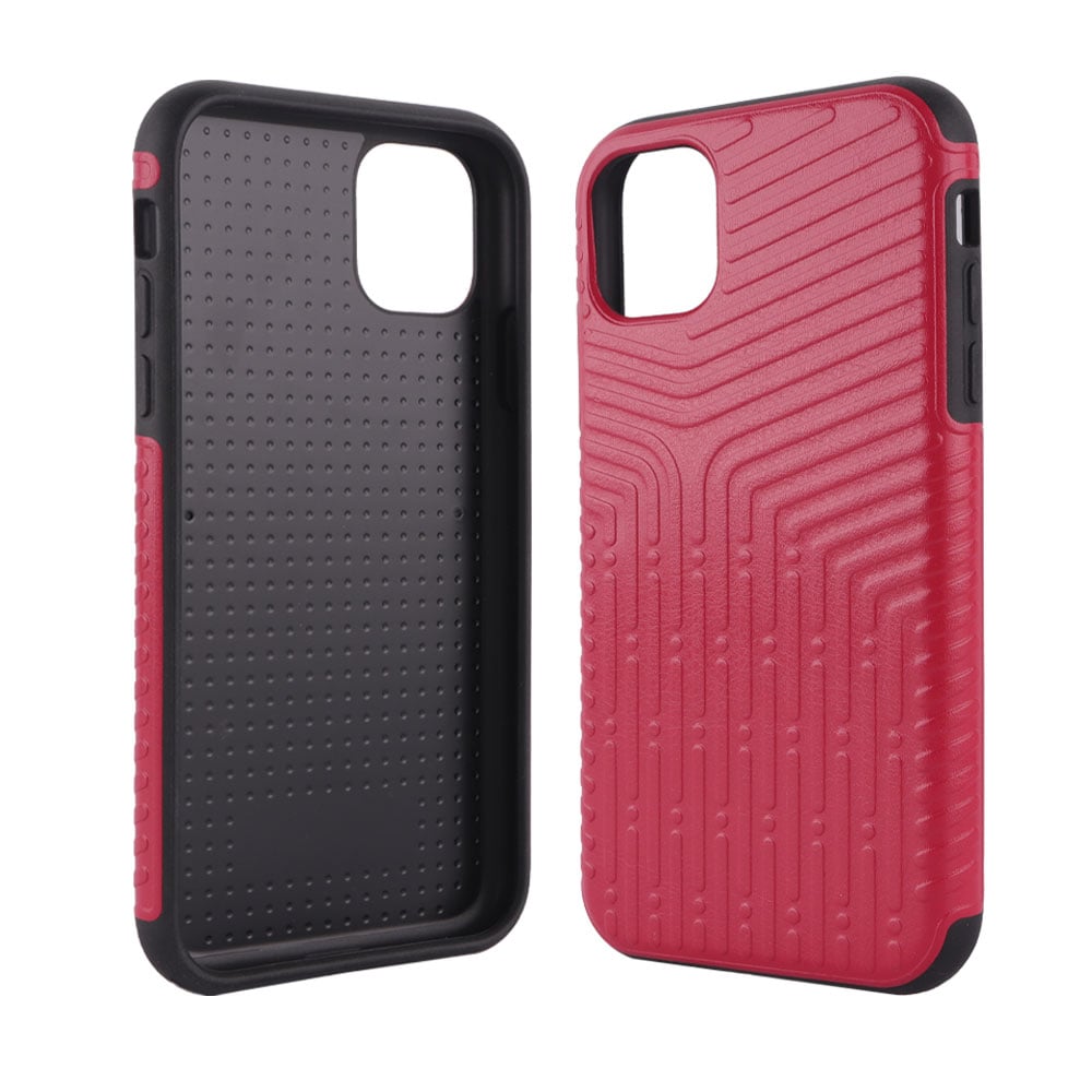 Couverture de Téléphone Rayée Pour Iphone 11 Étuis Mobiles Tpu Étui de Téléphone Doux Mat Silicone Pc Protection de Lentille de Caméra 360 Complet