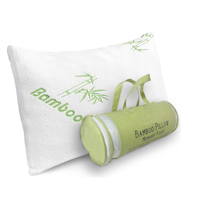 Shredded Memory Foam Pillows Queen Size Cooling Bed Pillows for Sleeping Back Stomach Side Sleeper Firm Derived from Bamboo factory