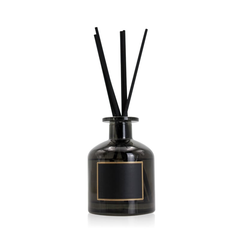 2oz 4oz 7oz round diffuser bottle design logo classic black glass reed diffuser bottle manufacture