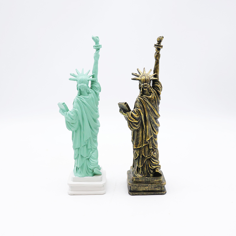 OEM Custom crafts home decoration miniature peripheral souvenir statue new resin Statue of Liberty figure figurines factory