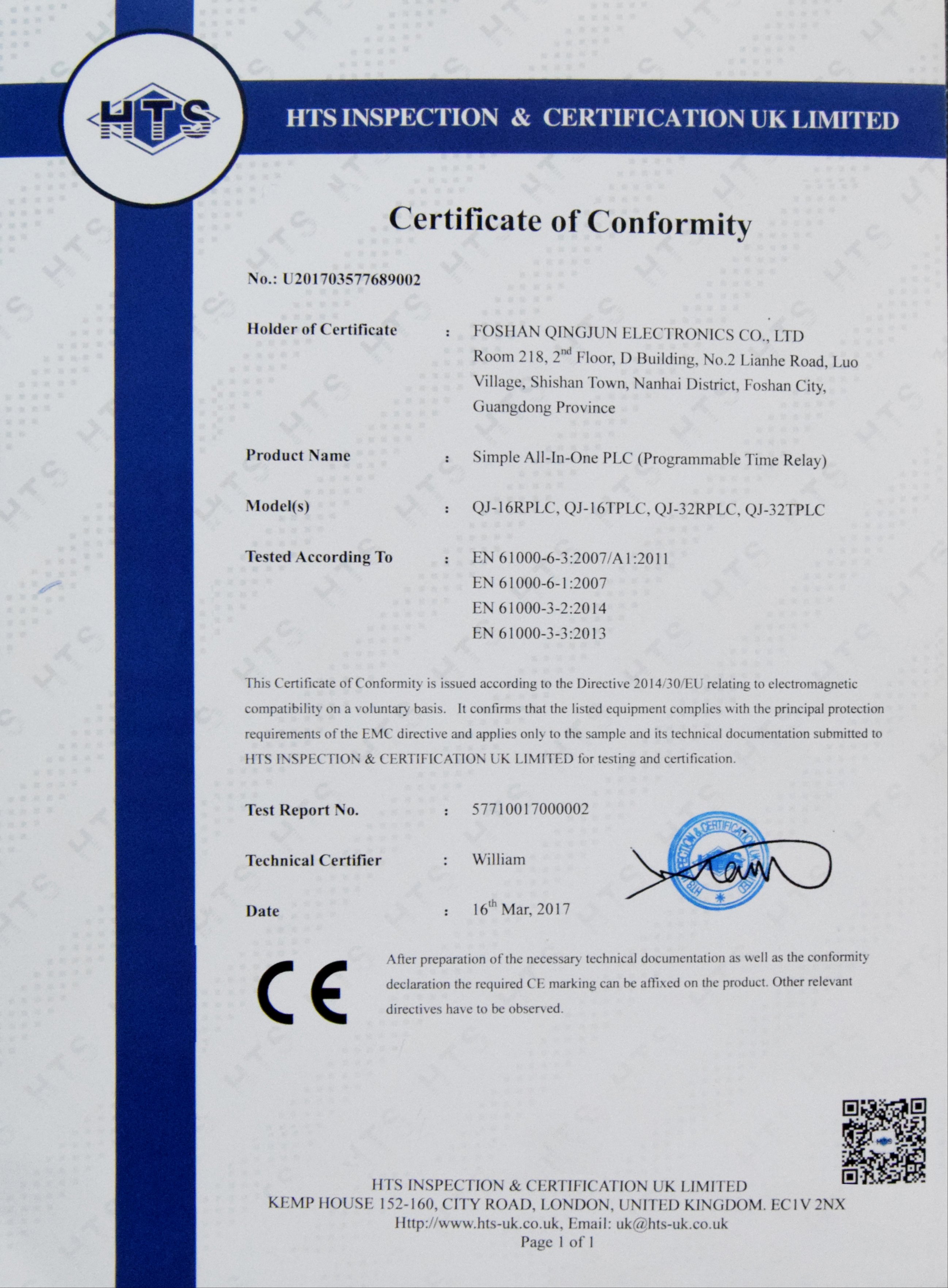 CERTIFICATER