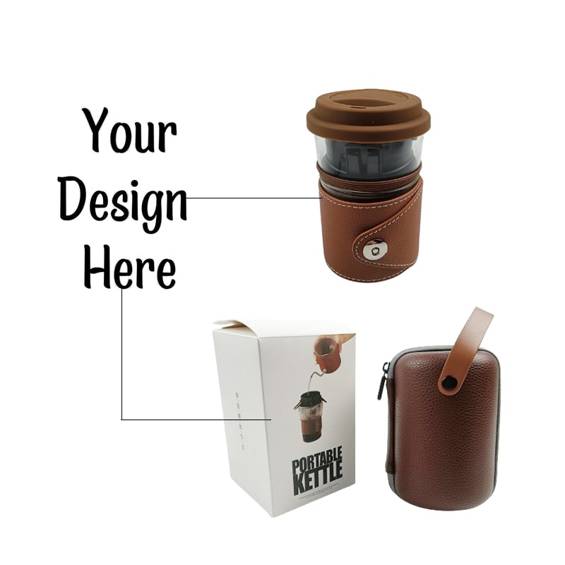Wholesale Portable Outdoor Drinkware Heat Insulation Glass Travel Tea Coffee Pot Set with Filter and Carring Bag supplier
