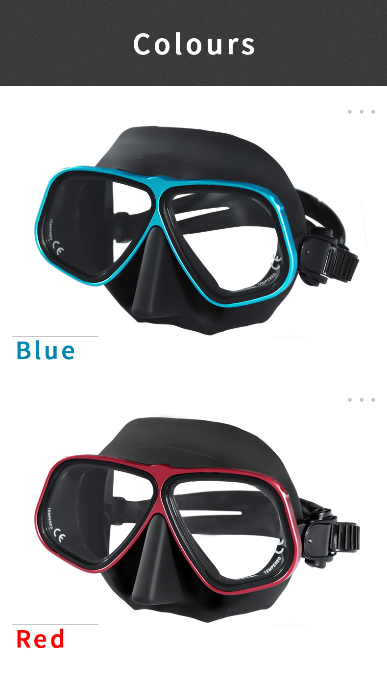 Factory OEM custom metal frame diving mask New style silicone ergonomic diving mask factory