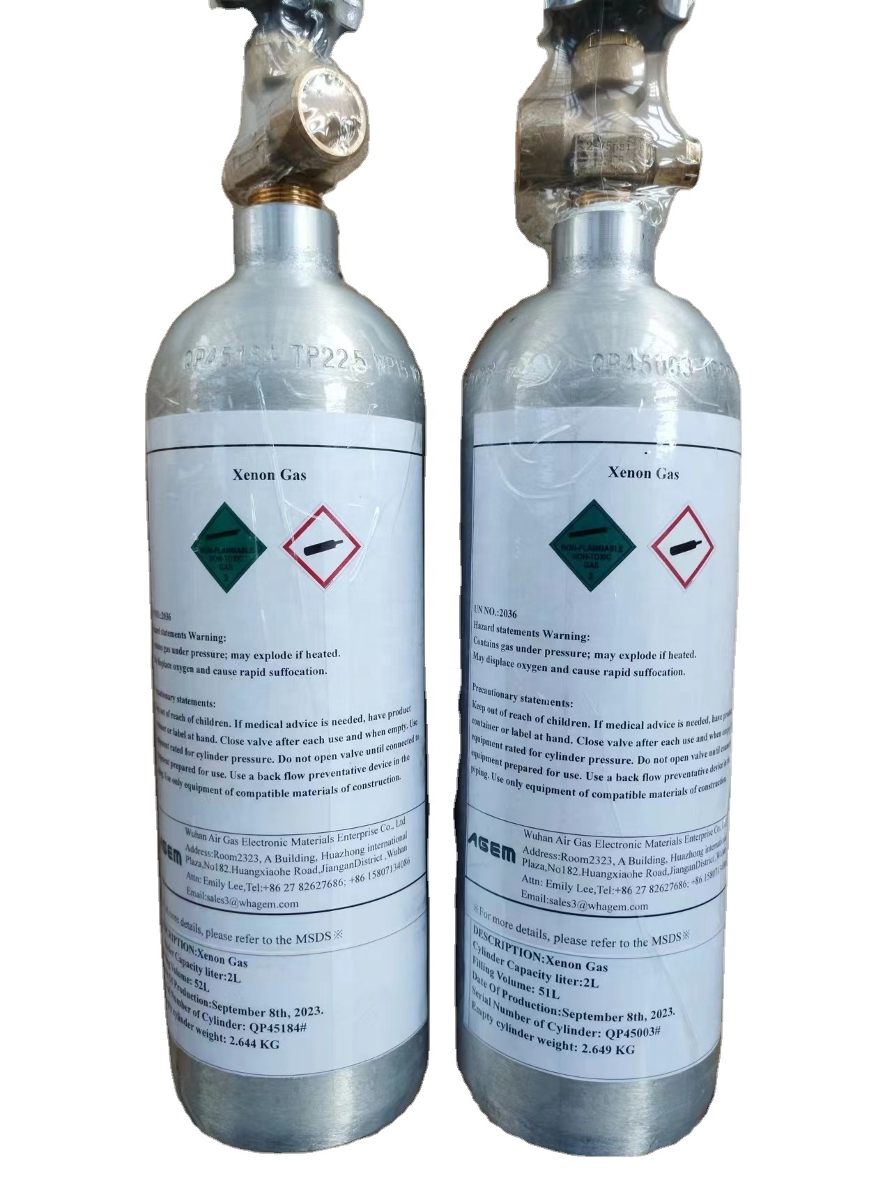 4L 10L 40L 50L Xenon Gas CGA580 Valve High Purity 99.999% Xe Gas Xenon Gas Price details