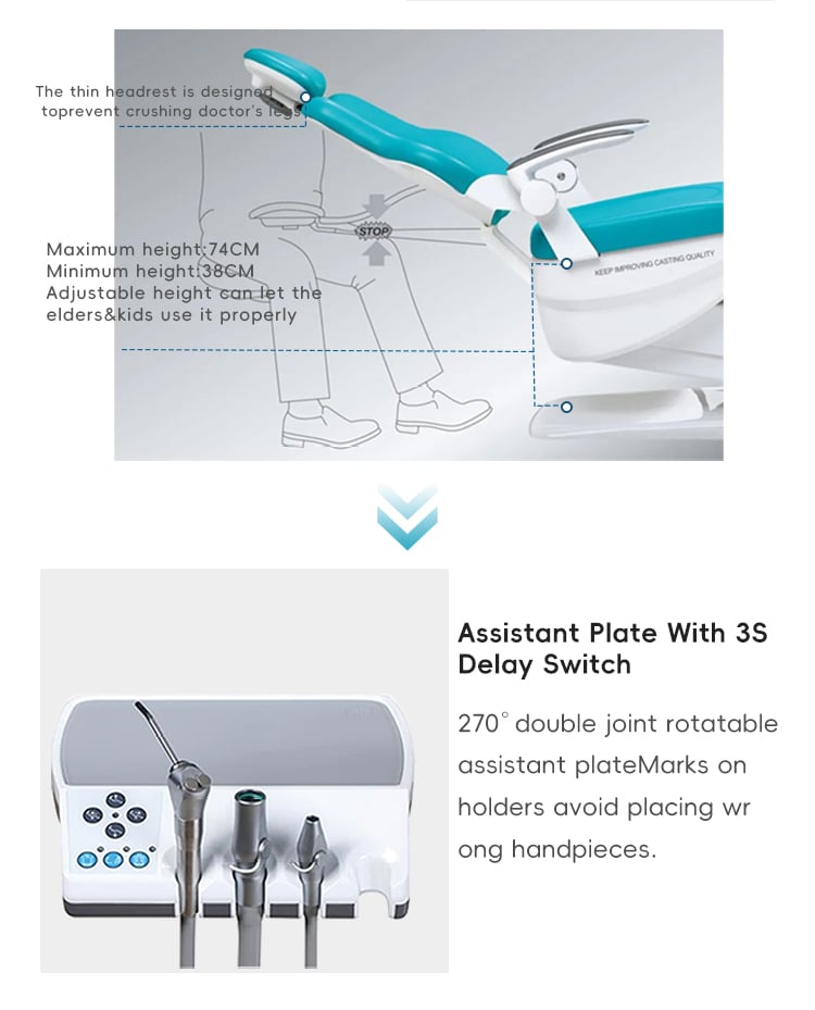简约_04 2Years Warranty 10years Shelflife Luxury Dental Chair details