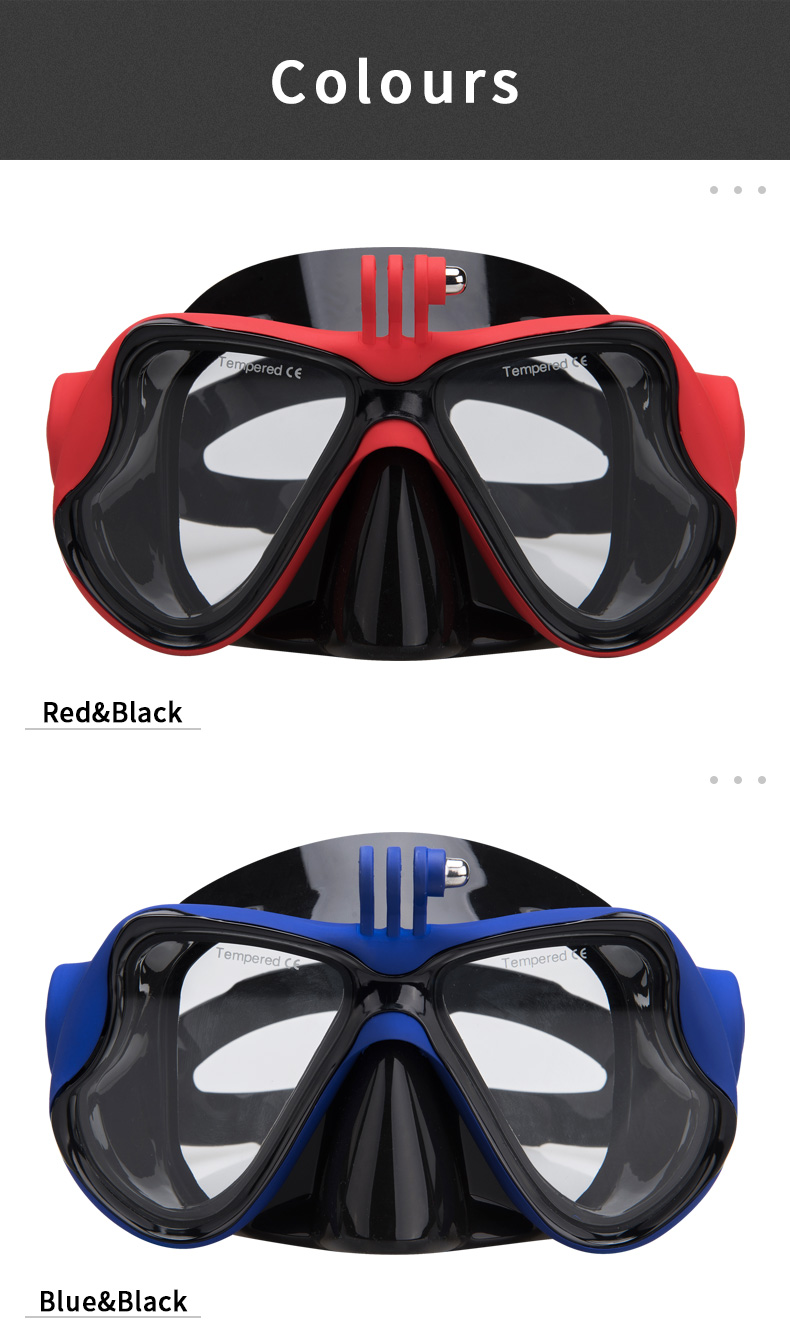 Silicone Diving Mask with Go Pro Camera Mount supplier