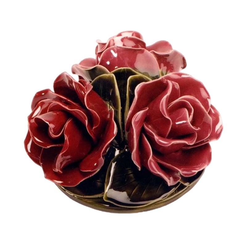 Handicraft home wall 3D art porcelain flower graves decorative manufacture