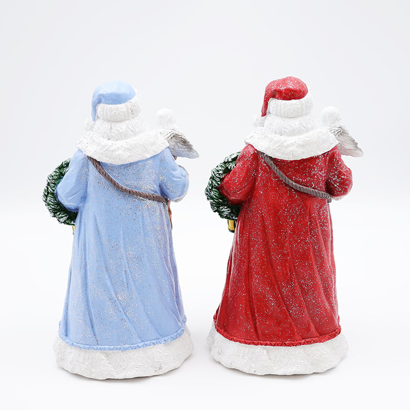 Custom Christmas black skin Santa Claus resin figurine ornament details