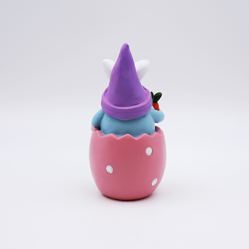 Custom craft hme garden festival decorative 3d mini statue wholesale cute resin pink gnome rabbit ears figurines gift details