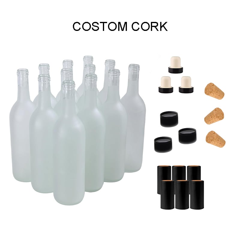 750ml glass wine bottle custom logo colorful personalize Empty Home Brewing Wine Bottles manufacture