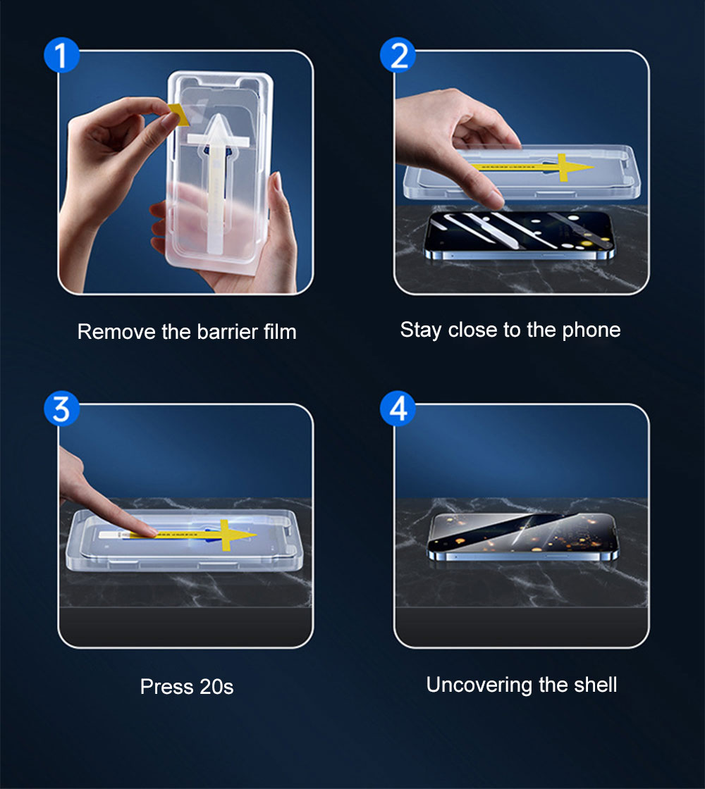 Laudtec GHM066 Easy Protector Samsung S23 Tool Auto Install Tempered Glass With Installation Frame For Iphone 14 13 Plus Pro Max factory