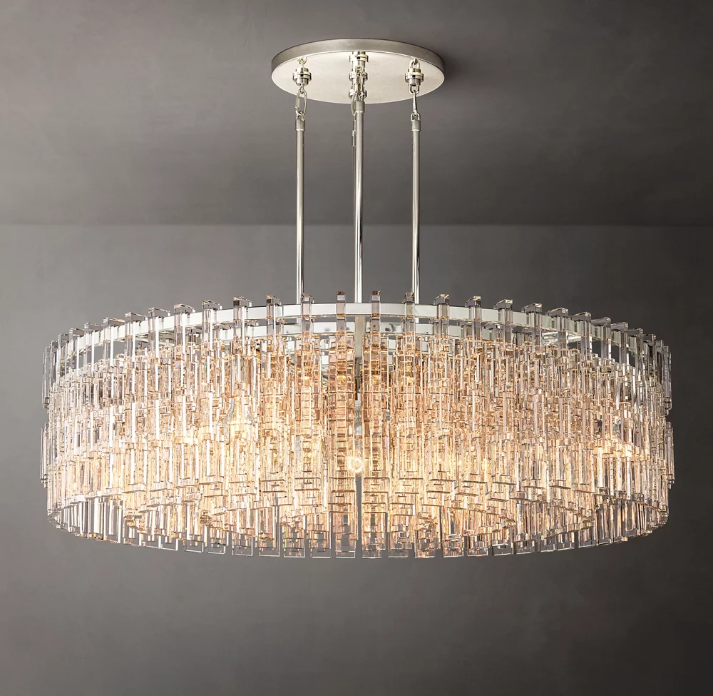 Creative Simple Hotel Lobby Crystal Chandelier Living Room Restaurant LED Chandelier Light details
