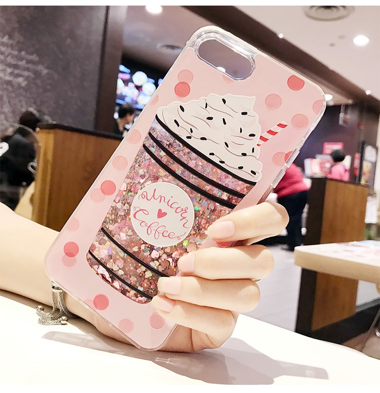 Coque de téléphone personnalisée Bling Liquide Paillettes Flottantes pour iPhone X