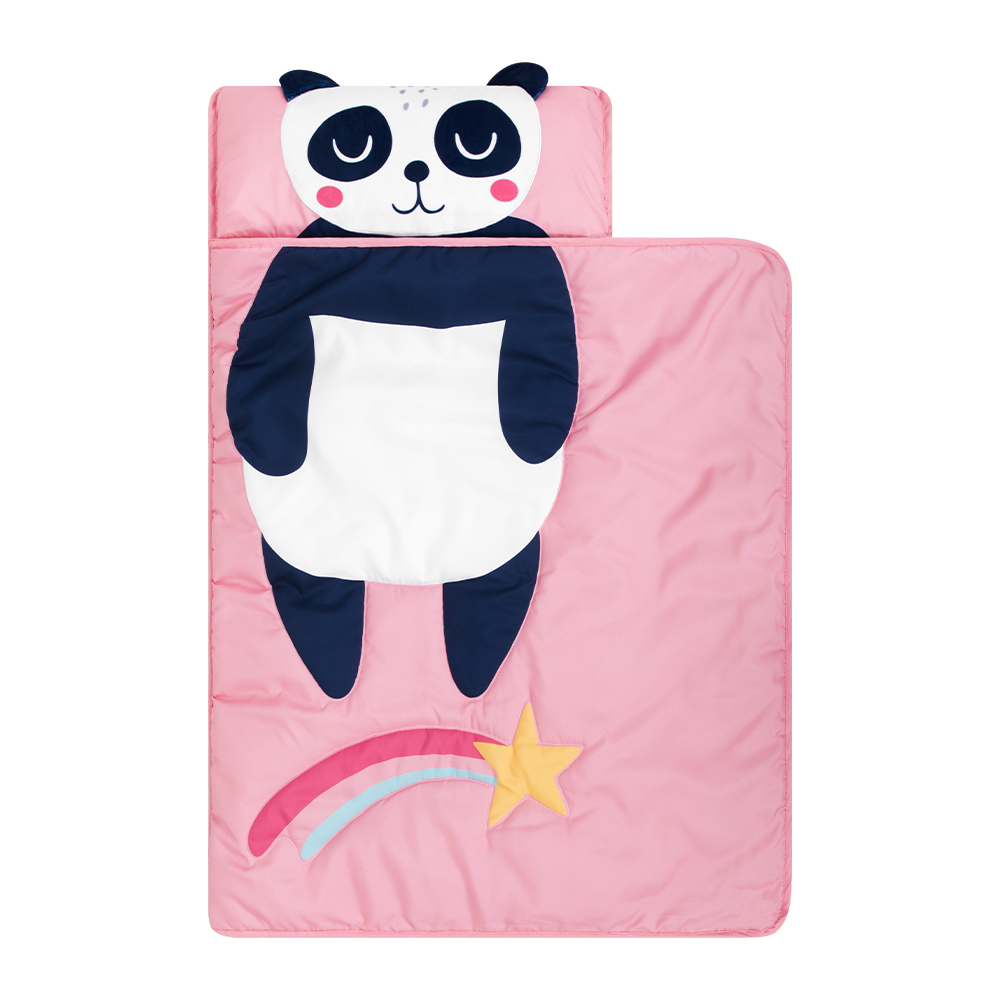 Cartoon Animal Panda Soft Folding Baby Mat 3D Digital Printing Sleeping Mats Foldable Wholesale Kids Nap Mat With Pillow supplier