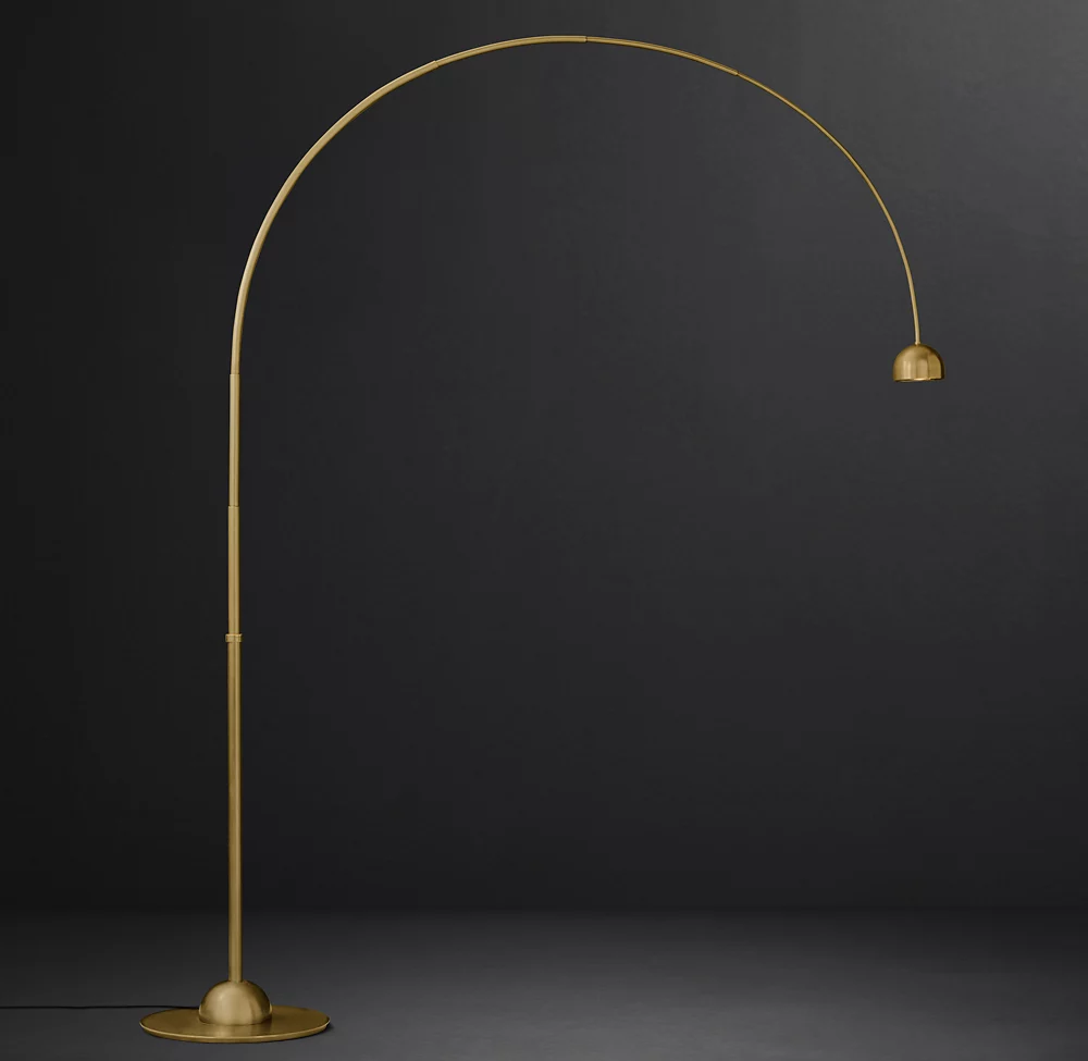 Simple Villa Decor Metal Fishing Standing Light Living Room Bedroom Bedside Study Room Antique Brass LED Floor Lamp factory