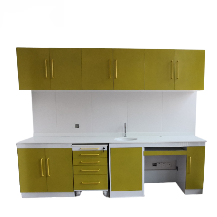 Customized medical furniture Dental clinic medical furniture wall mounted storage cabinet with soft-close doors manufacture