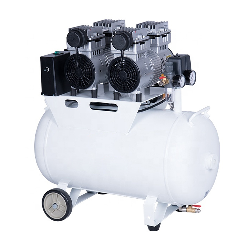 Medical Oil-Free Dental Air Compressor 1200W For Three Dental Chair Units 60L supplier
