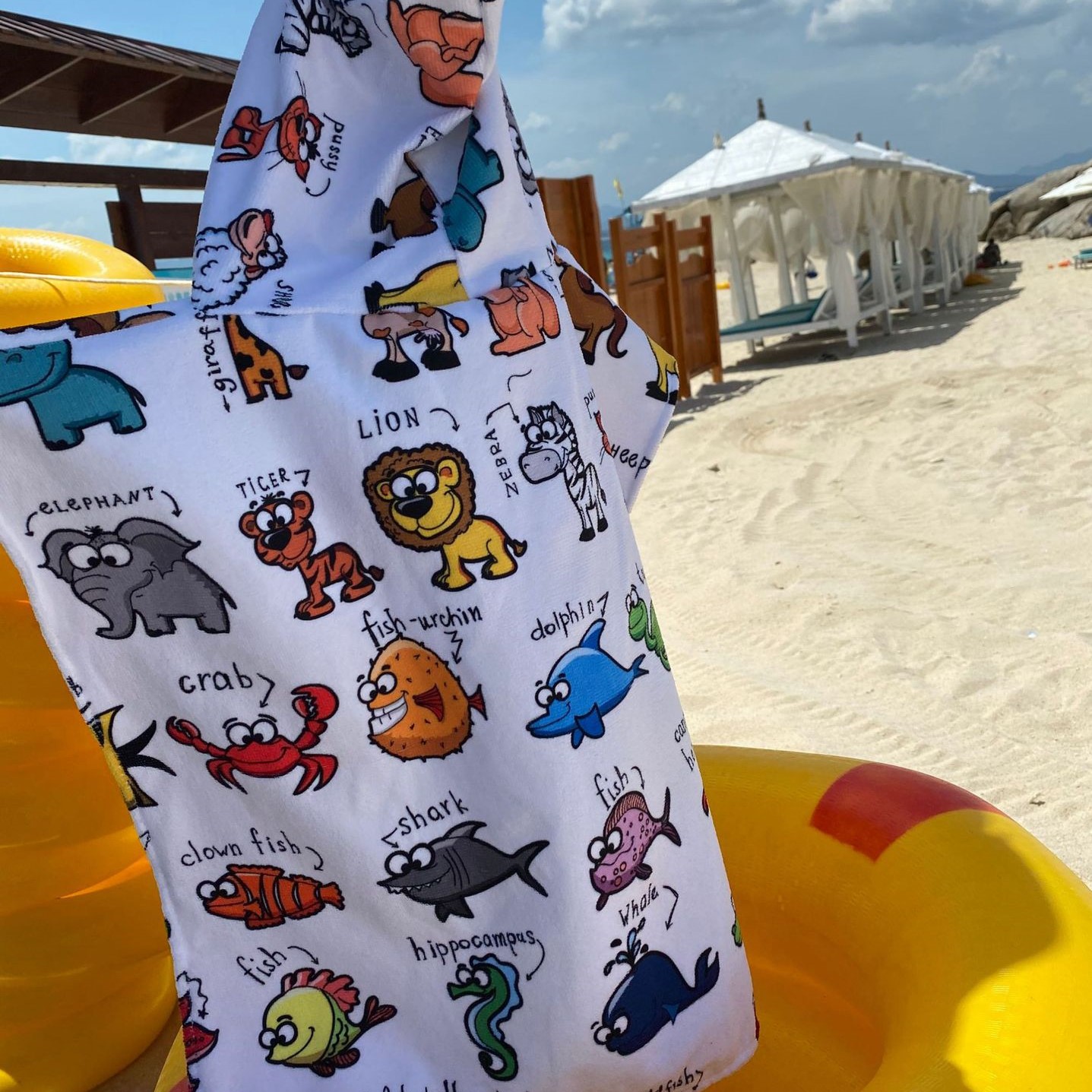 Wearable Toddler Bath Pool Beach Soft Towel Wrap Kids Beach Hooded Towel manufacture