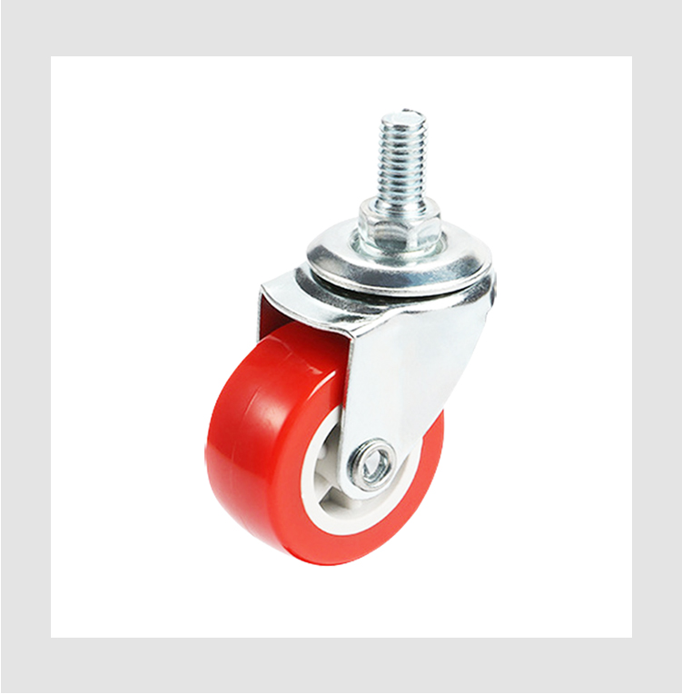 plastic caster wheel 25/32/38/50/63/75mm PVC caster wheel manufacturer threaded stem style for furniture and shelves factory
