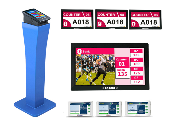 8" 10" 14" 15.6" 32" Inch Queue Management System Ticket Dispenser Floor stand Built-in Sever With TD Ticket Printer factory