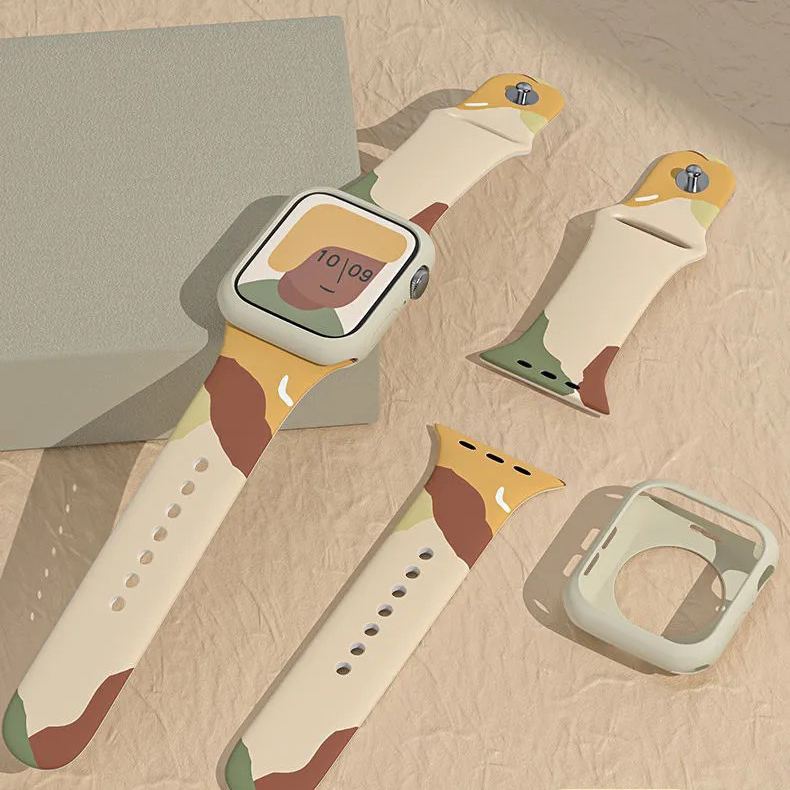 Laudtec Custom Liquid Silicone Smart Watch Strap For Iwaich Series, Wristband Belt For Apple Watch Band factory