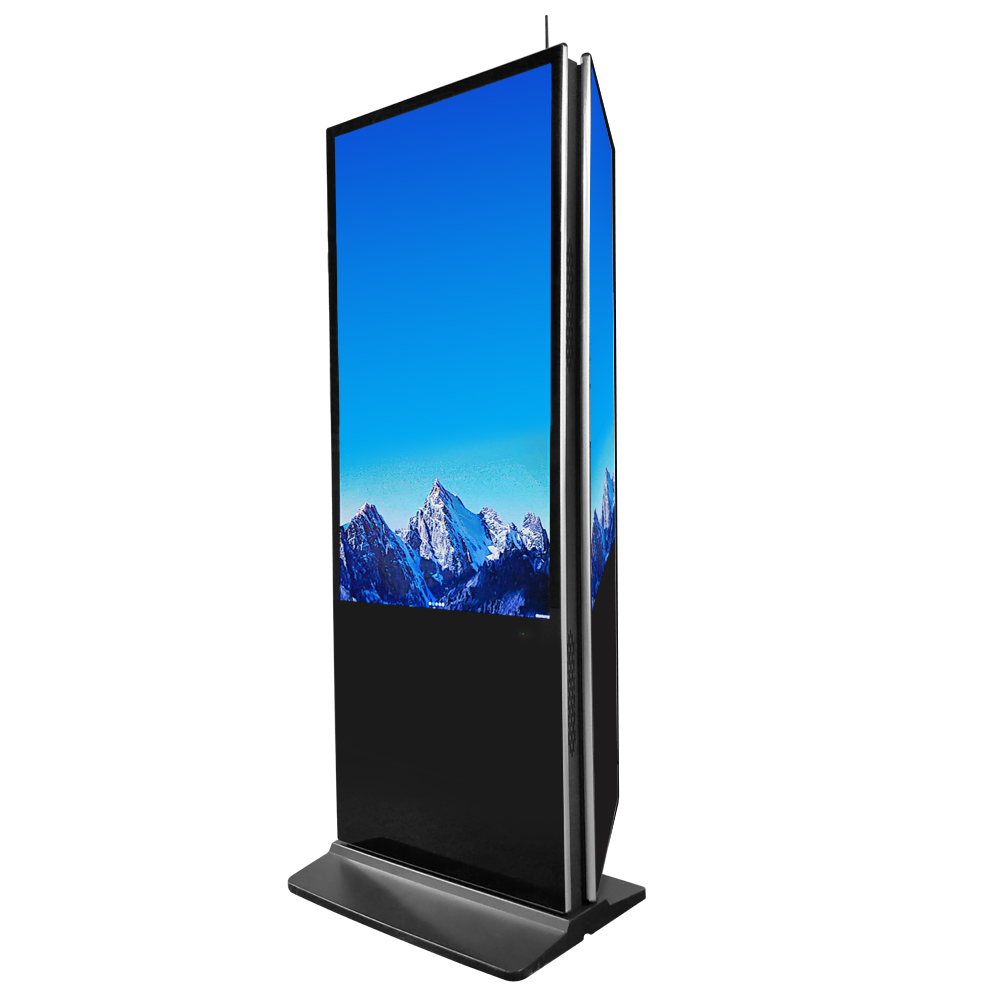 55 inch cheap price double side touch screen lcd monitor digital signage kiosk floor standing advertising display factory