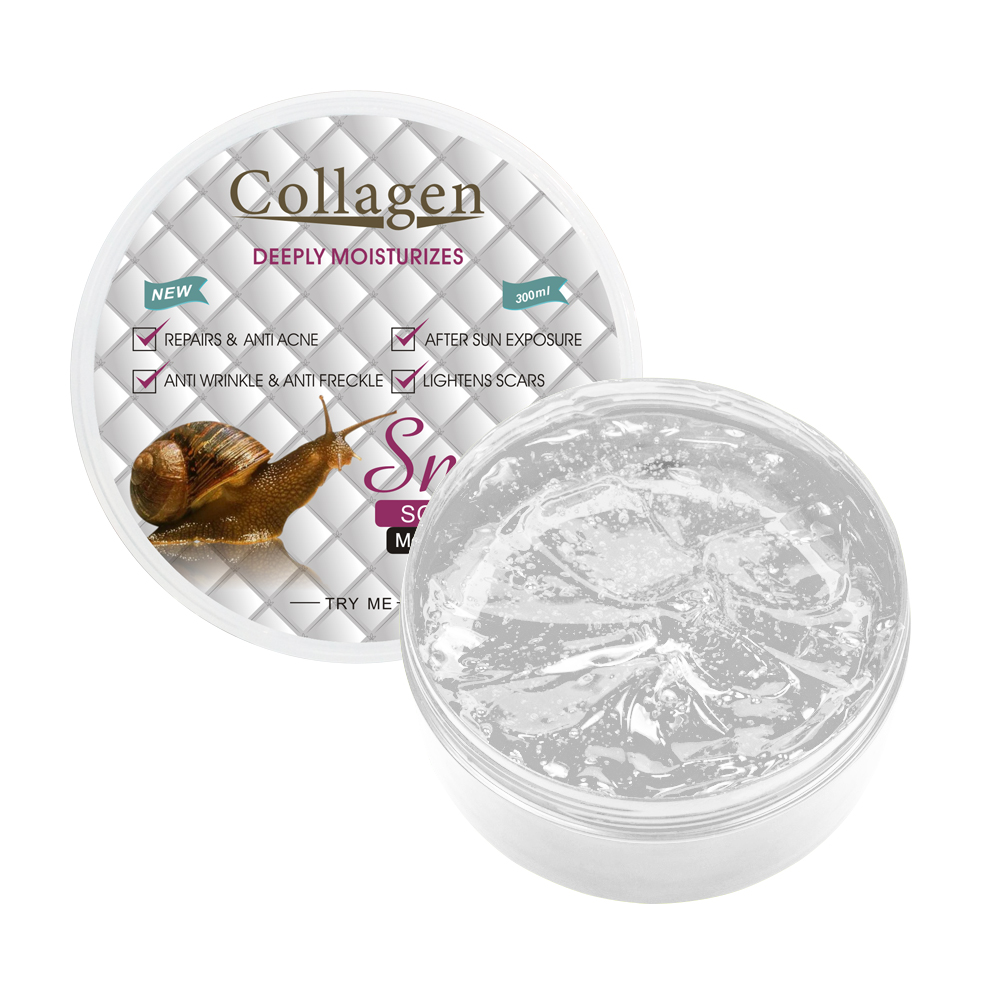 Gel hidratante natural con colágeno y extracto de caracol: productos para el cuidado de la piel corporal para mujeres